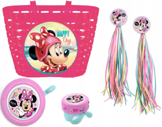 Sedem košíkov na bicykel Minnie Mouse ružový + 2 ďalšie produkty